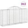vidaXL Lučne gabionske ko&scaron;are 13kom 200x30x100/120cm pocinčano željezo