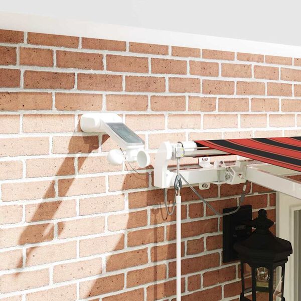 vidaXL Skrovita tenda S LED lampica Narančasta i smeđa 400 &times; 350 cm