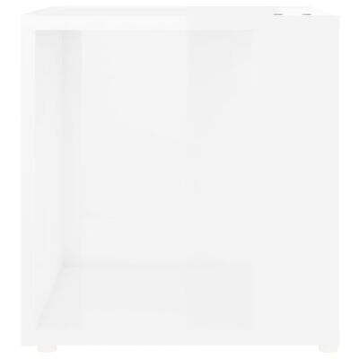 vidaXL Bočni stolić visoki sjaj bijeli 33 x 33 x 34,5 cm od iverice