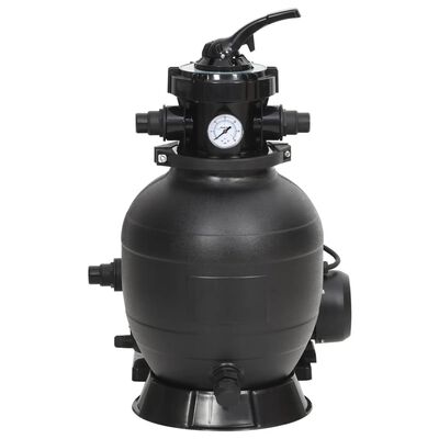 vidaXL Pješčani filtar za bazen s predfiltrom crni