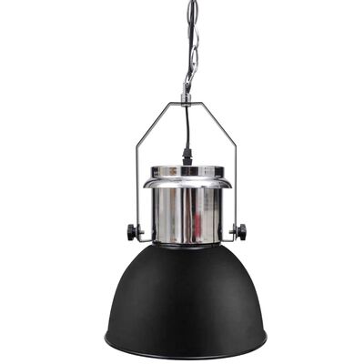 vidaXL Metalna stropna svjetiljka 2 kom podesive visine moderna crna