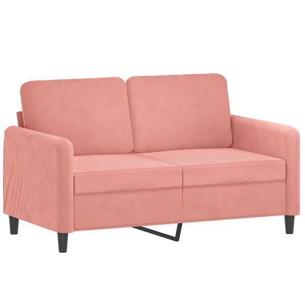 vidaXL 2-dijelni set sofa s jastucima ružičasti bar&scaron;unasti