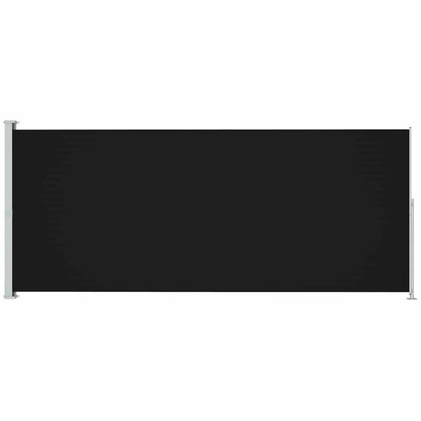 vidaXL Uvlačiva bočna tenda za terasu 200 x 500 cm crna