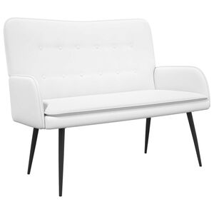 vidaXL Sofa za dvije osobe Bijela 115 x 61 x 87 cm Tkanina