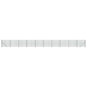 vidaXL Ograda od žičane mreže s prirubnicom zelena 2x25 m