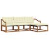 vidaXL Set vanjskih sofa s jastukom 4 pcs Prirodna i krem