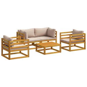 vidaXL Modularni set za vrt s 5 komada Prirodna Čvrsto drvo akacije