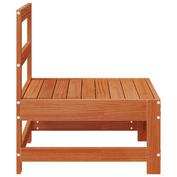 vidaXL Srednji kauč za vrt Masivna borovina Vosak Smeđa