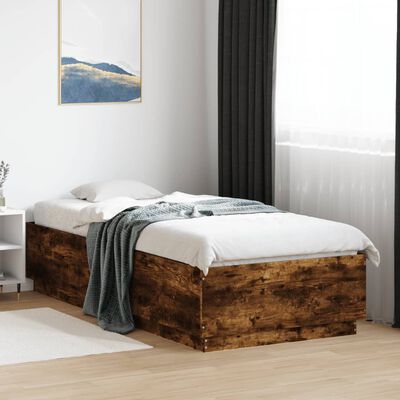vidaXL Okvir za krevet boja hrasta 120 x 200 cm konstruirano drvo