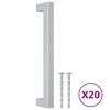vidaXL Ručke za ormarić 20 kom srebrne 160 mm od nehrđajućeg čelika