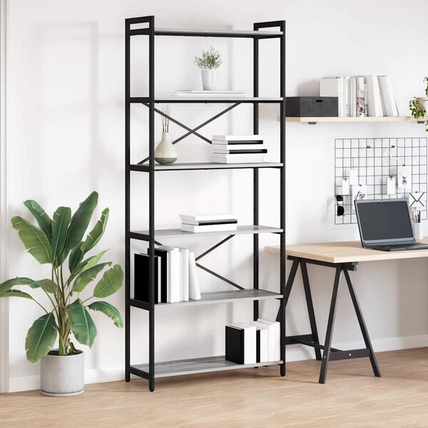 vidaXL Polica Sivi hrast sonoma 40 x 30 x 85 cm Konstruirano drvo