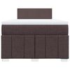 vidaXL Krevet box spring s madracem tamnosmeđi 120 x 190 cm od tkanine