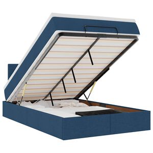 vidaXL Otomanski krevet s madracem plavi 120x200 cm tkanine