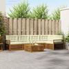 vidaXL Set vanjskih sofa s jastukom 6 pcs Prirodna i krem