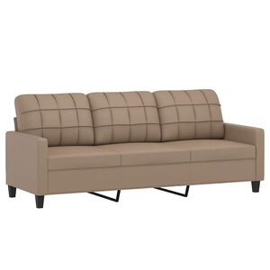 vidaXL Trosjed cappuccina 180 cm od umjetne kože
