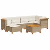vidaXL 7-dijelni set vrtnih sofa od poliratana s jastucima bež
