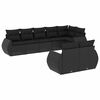 vidaXL 8-dijelni set vrtnih sofa od poliratana s jastucima crni