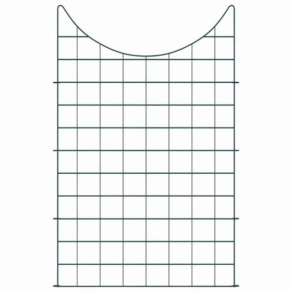 vidaXL Set ograde za ribnjak 8 pcs Zelena 50 x 80 cm Čelik