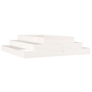 vidaXL Sadilica bijela 110x110x27 cm od masivne borovine