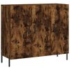 vidaXL Komoda boja dimljenog hrasta 90 x 34 x 80 cm konstruirano drvo