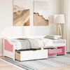 vidaXL Dnevni krevet s 3 ladice bez madraca IRUN bijelo&roza 90x200 cm