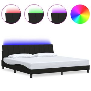 vidaXL Okvir za krevet bez madraca Hanko crni 200x200 cm od tkanine