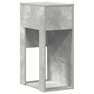 vidaXL Tower stalak za računalo s ladicom boja betona 30x44x74 cm