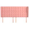 vidaXL Uzglavlje s u&scaron;ima ružičasto 163x23x118/128 cm bar&scaron;unasto