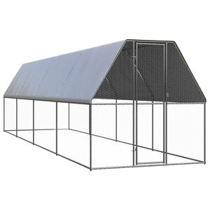 vidaXL Vanjski kavez za koko&scaron;i 2 x 8 x 2 m od pocinčanog čelika