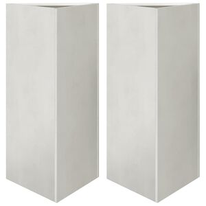 vidaXL Vrtne sadilice 2kom trokutasta 40x34,5x75cm od nehrđajućeg čelika