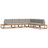 vidaXL Set vanjskih sofa 6 kom. Prirodna i svijetlo siva