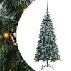 vidaXL Umjetno božićno drvce Zelena 120 cm PVC, plastika i čelik