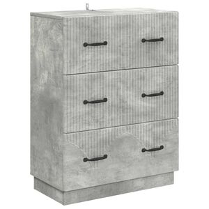 vidaXL Ormar s ladicama Betonska siva 66 x 34,5 x 87 cm