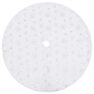 vidaXL Luksuzna podloga za božićno drvce bijela 90 cm umjetno krzno