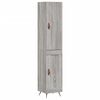 vidaXL Visoka komoda siva sonome 34,5x34x180 cm od konstruiranog drva