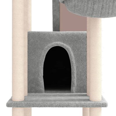 vidaXL Penjalica za mačke sa stupovima za grebanje svjetlosiva 201 cm