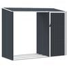 vidaXL Vrtno spremi&scaron;te za drva antracit 245x98x159 cm pocinčani čelik