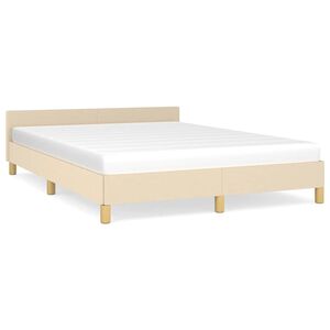 vidaXL Okvir za krevet bez madraca krem 140 x 190 cm od tkanine