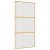 vidaXL Klizna vrata zlatna 102,5x205 cm matirano staklo ESG i aluminij