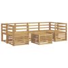 vidaXL Set vanjskih sofa 7 pcs Bijela Čvrsto drvo akacije