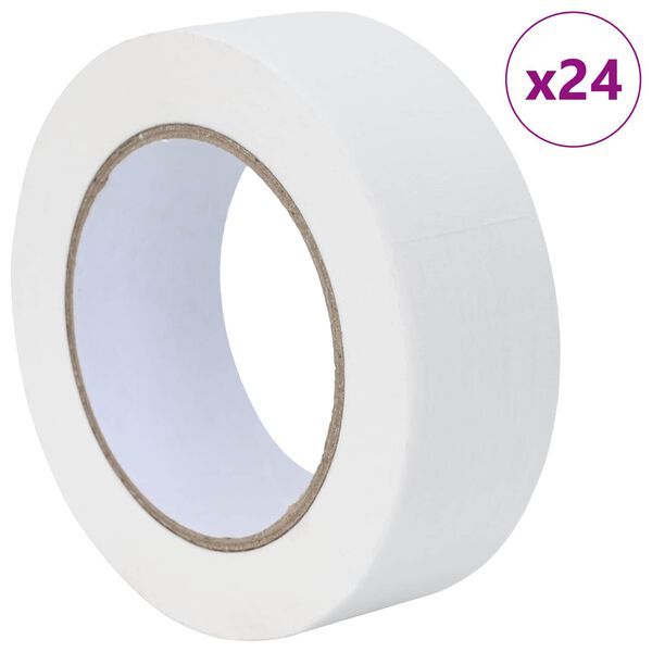 vidaXL Trake za maskiranje slikara 24 pcs Bijelo 38mm x 50m Papir