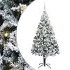 vidaXL Umjetno božićno drvce Bijelo 210 cm PVC i Čelik i Plastika