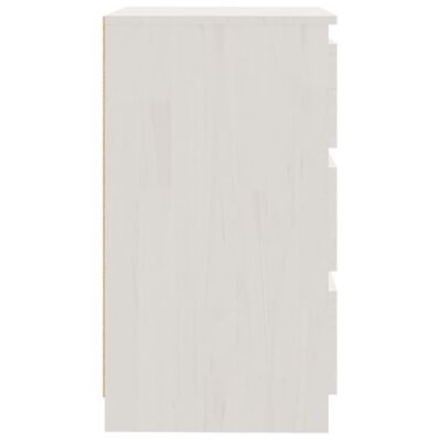 vidaXL Noćni ormarić bijeli 60 x 36 x 64 cm od masivne borovine