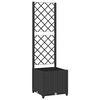 vidaXL Vrtna žardinjera s re&scaron;etkom crna 40x40x136 cm PP