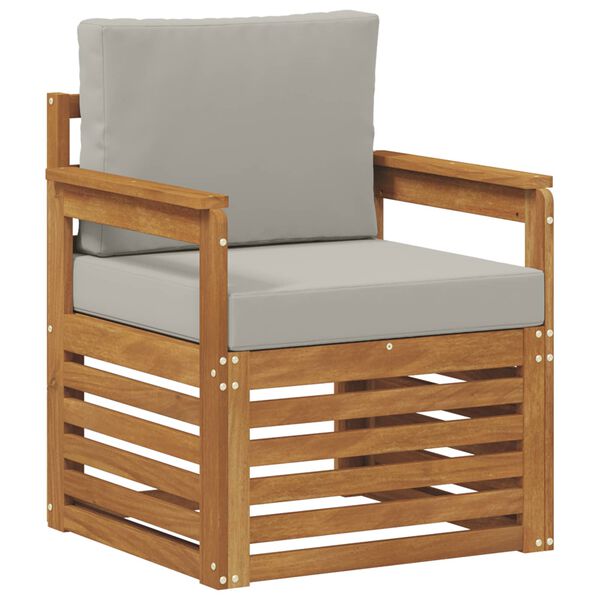 vidaXL Set vanjskih sofa s jastukom Prirodna 71 x 63 x 73 cm