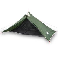vidaXL Šator za kampiranje za 1 osobu zeleni od tkanine vodootporan