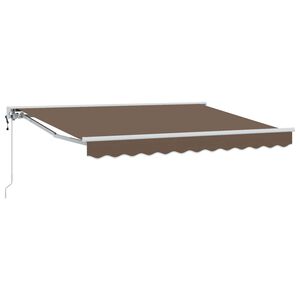 vidaXL Povlačivi tende Sivosmeđa 2,5 x 2 m Poliester i aluminij