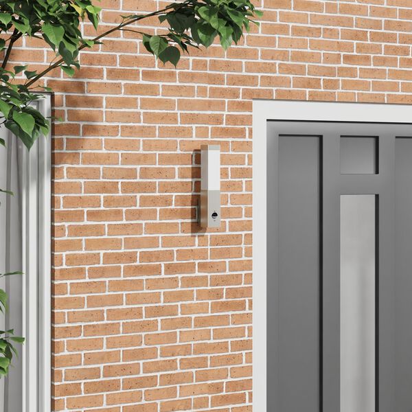 vidaXL Vanjska zidna svjetiljka Srebrno 10.5 x 6 x 35 cm