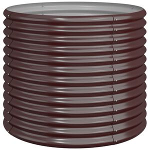 vidaXL Vrtna sadilica od pocinčanog čelika 80 x 80 x 68 cm smeđa