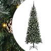 vidaXL Umjetno božićno drvce Zelena 210 cm PVC, plastika i čelik